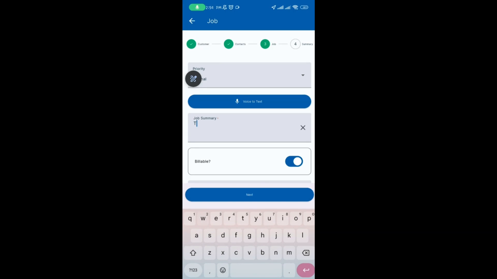 Scanning a QR Code for an Asset Type and Checklist in a Job - step 3