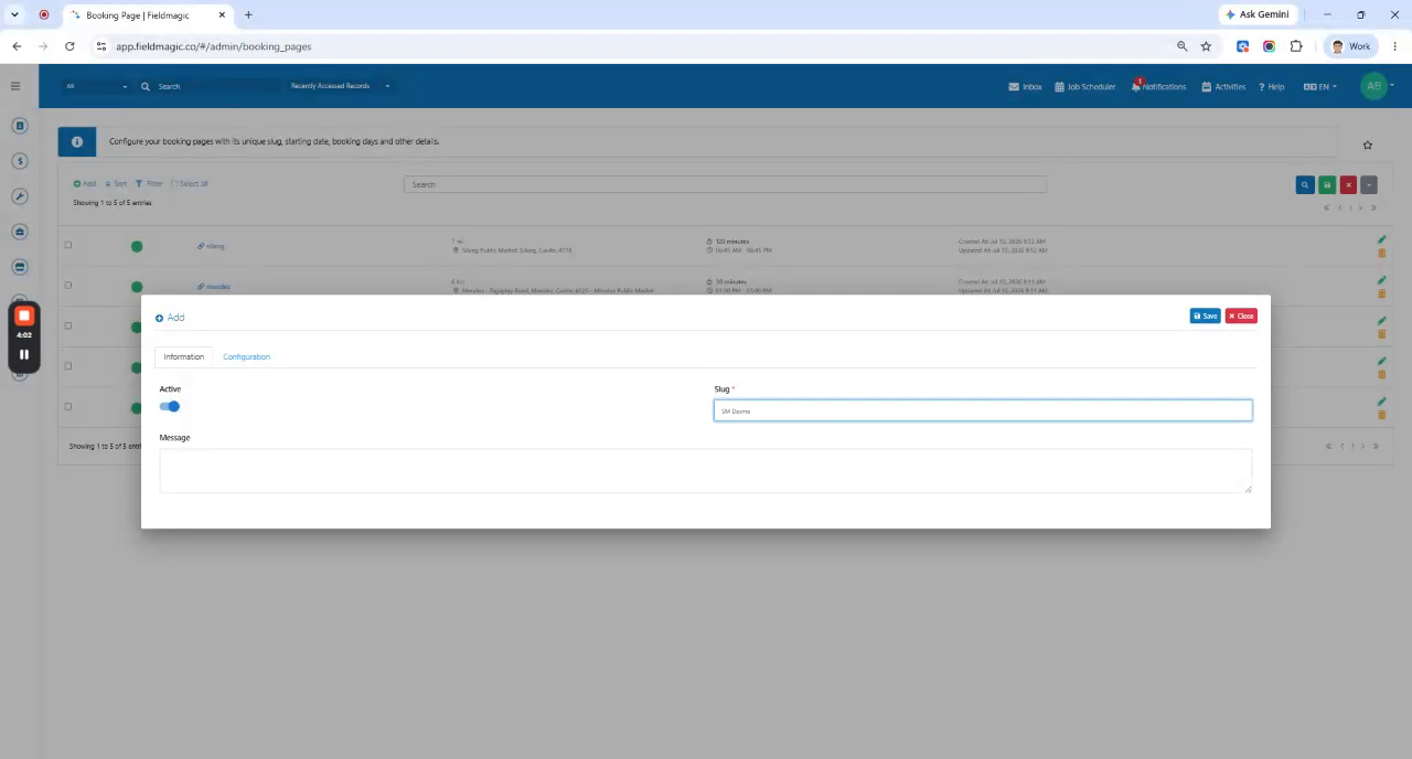 Add Queue Users and Configure a Booking Page - step 4