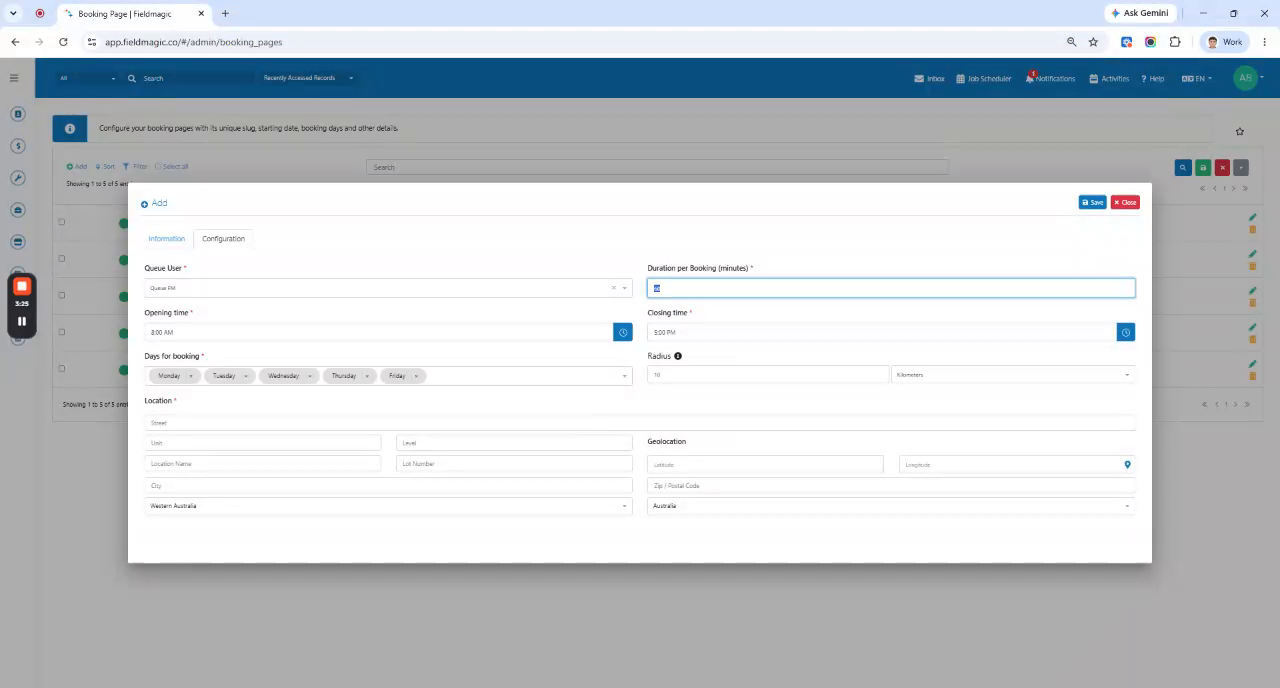 Add Queue Users and Configure a Booking Page - step 6