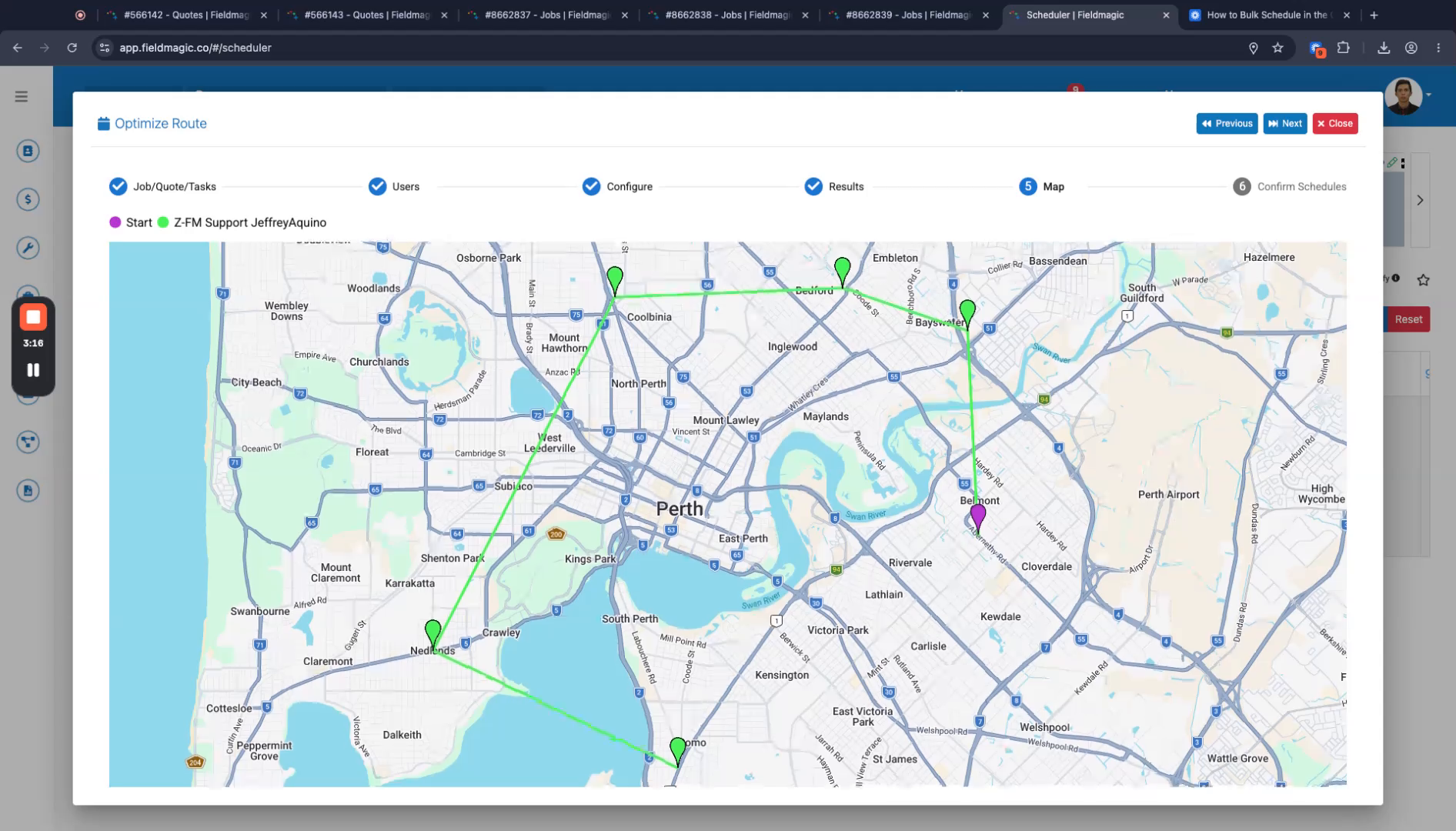 How to Optimize Route in Scheduler - step 7
