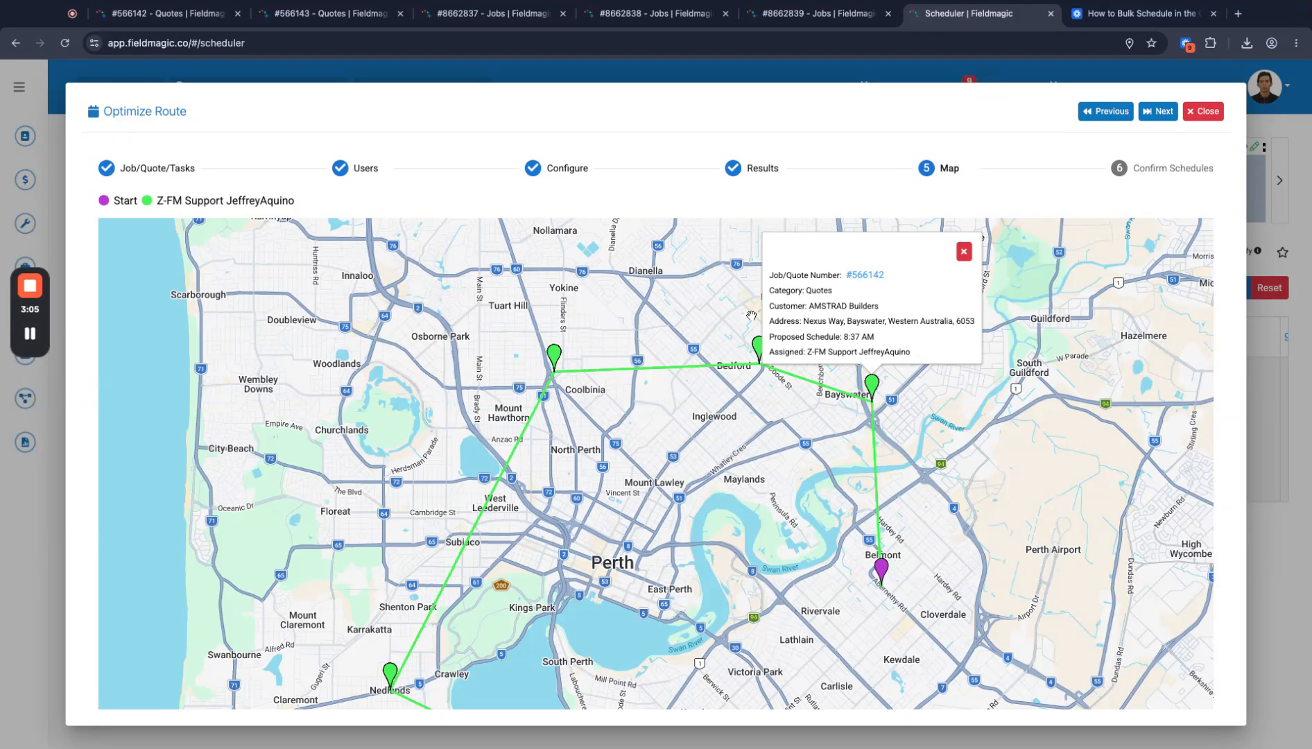 How to Optimize Route in Scheduler - step 8
