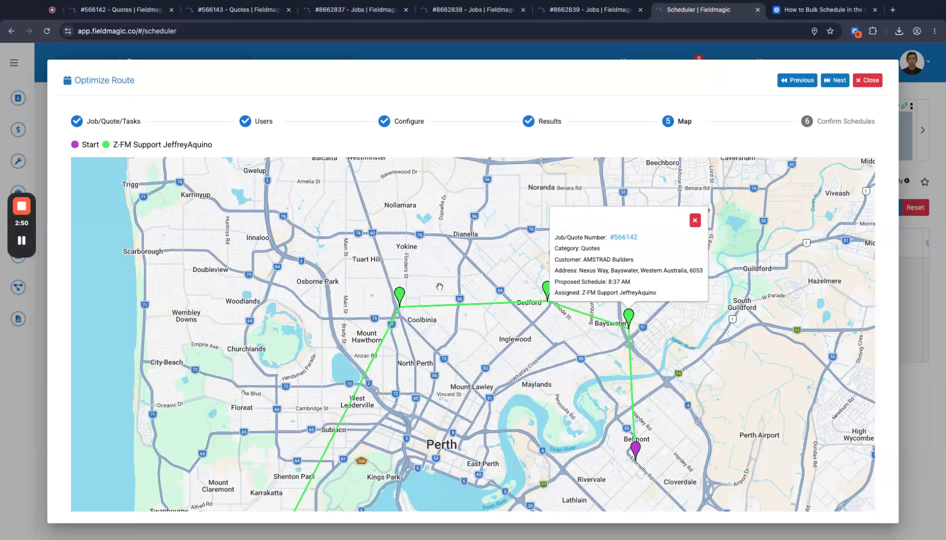 How to Optimize Route in Scheduler - step 9